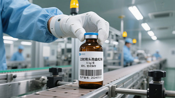 Self-adhesive label on pharmaceutical products
